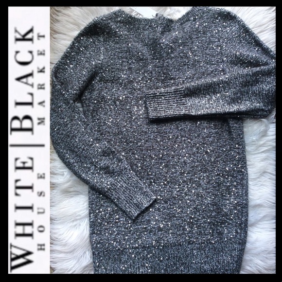 🔥SALE🔥 NWT WHBM Sequin Tunic Sweater - Picture 5 of 8